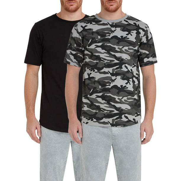 T-shirt Tee Tops Casual Slim Fit Short Sleeve Sport Pullover Camouflage Cotton